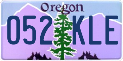 OR license plate 052KLE