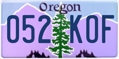 OR license plate 052KOF
