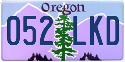 OR license plate 052LKD
