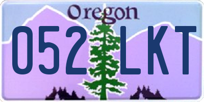 OR license plate 052LKT