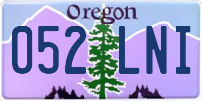 OR license plate 052LNI