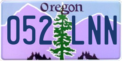 OR license plate 052LNN