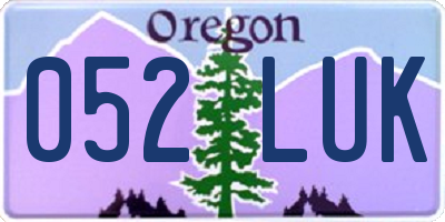 OR license plate 052LUK