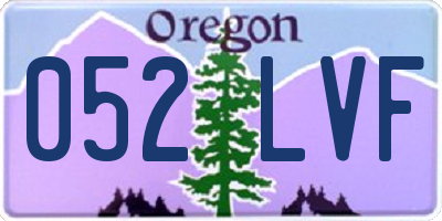 OR license plate 052LVF