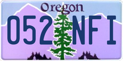 OR license plate 052NFI