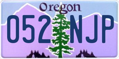 OR license plate 052NJP