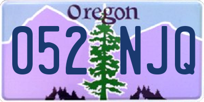 OR license plate 052NJQ