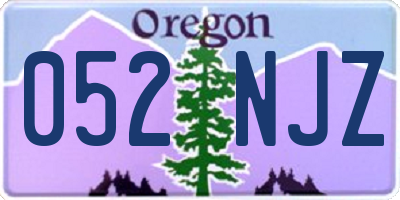 OR license plate 052NJZ