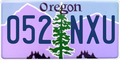 OR license plate 052NXU