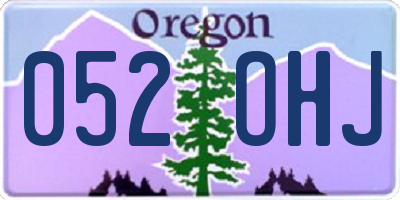 OR license plate 052OHJ