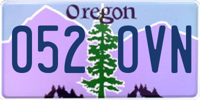 OR license plate 052OVN