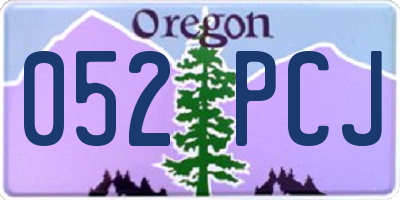 OR license plate 052PCJ