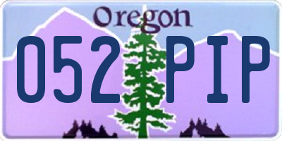 OR license plate 052PIP