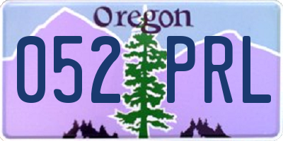 OR license plate 052PRL