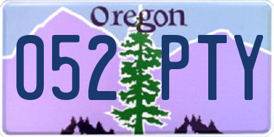OR license plate 052PTY