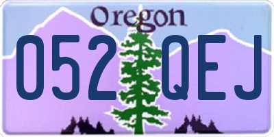 OR license plate 052QEJ