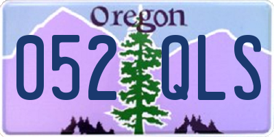 OR license plate 052QLS