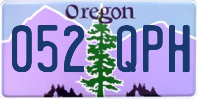 OR license plate 052QPH