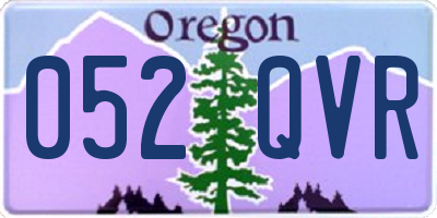 OR license plate 052QVR