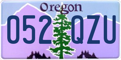 OR license plate 052QZU