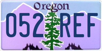 OR license plate 052REF