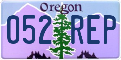 OR license plate 052REP