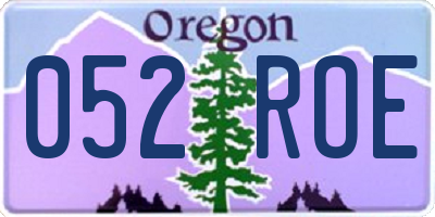OR license plate 052ROE