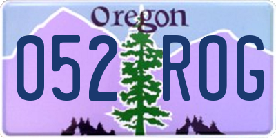 OR license plate 052ROG