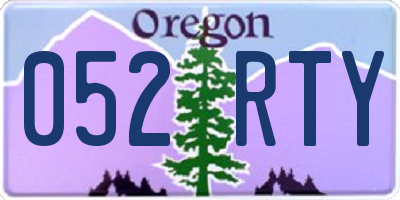 OR license plate 052RTY
