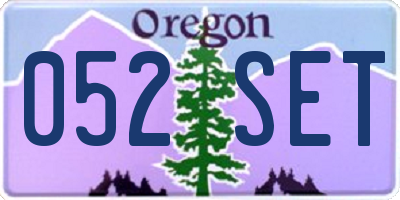OR license plate 052SET