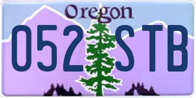 OR license plate 052STB
