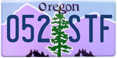 OR license plate 052STF