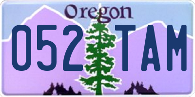 OR license plate 052TAM