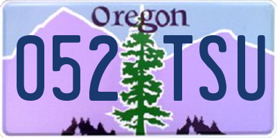 OR license plate 052TSU