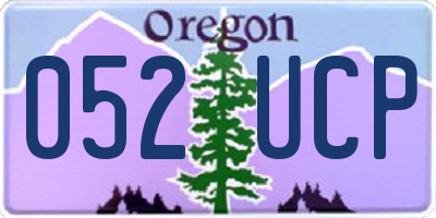OR license plate 052UCP