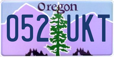 OR license plate 052UKT