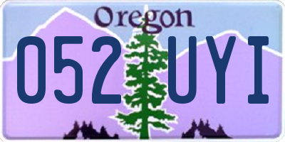 OR license plate 052UYI