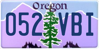 OR license plate 052VBI