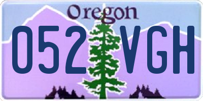 OR license plate 052VGH