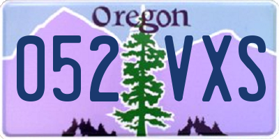 OR license plate 052VXS
