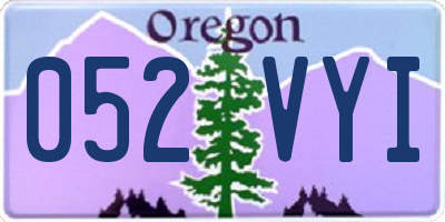 OR license plate 052VYI