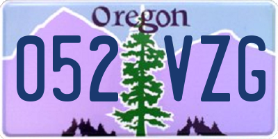 OR license plate 052VZG