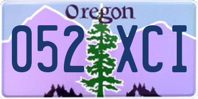 OR license plate 052XCI