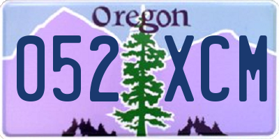 OR license plate 052XCM