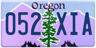 OR license plate 052XIA