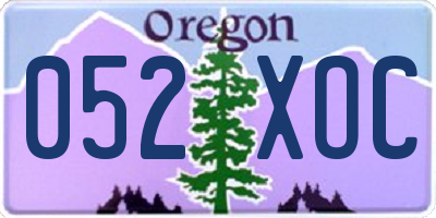 OR license plate 052XOC