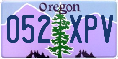 OR license plate 052XPV
