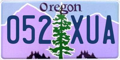 OR license plate 052XUA