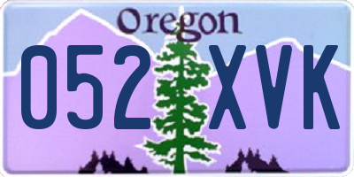 OR license plate 052XVK