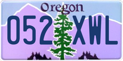 OR license plate 052XWL